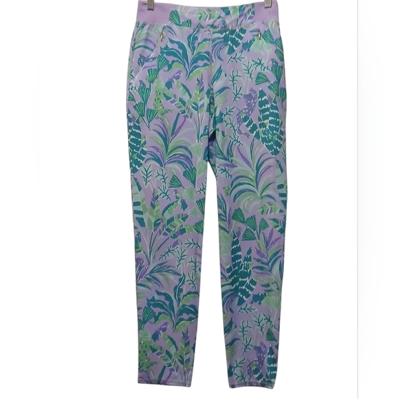 Lilly Pulitzer - NWT, Purple Iris Print Leggings, UPF 50+ Wicking,... - Picture 4 of 10